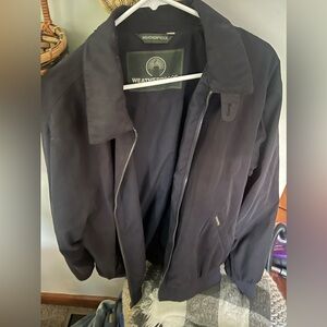 Weatherproof Men’s Jacket Zipper Front Long Sleeve Black Size Large